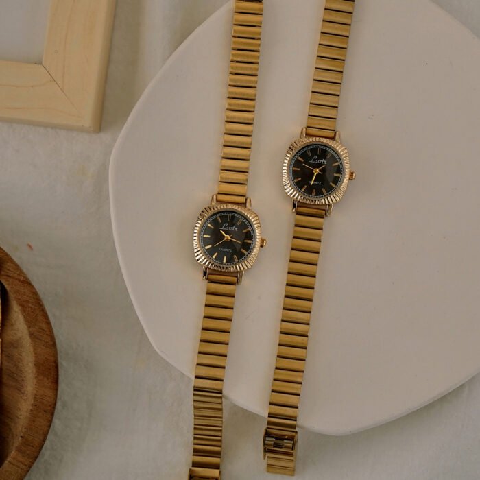 Simple Gold Stainless Steel Watch 3