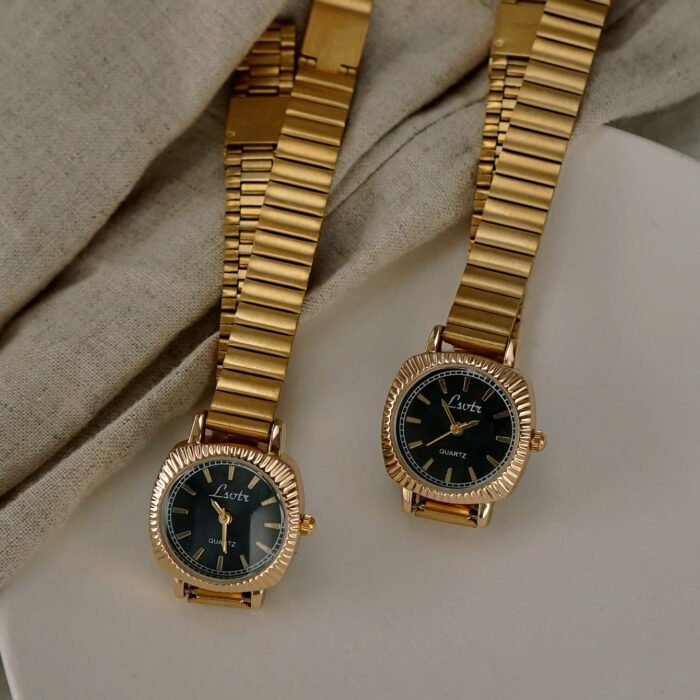 Simple Gold Stainless Steel Watch 4