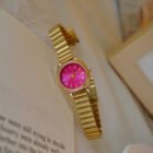 Simple Gold Stainless Steel Watch – Pink 7