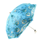 Fashion Deluxe Flower Umbrella Deluxe Double Folding Lace Embroidery Umbrella Bi-Fold Tethered Vinyl Sunshade Umbrella - BL 3
