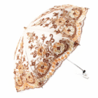 Fashion Deluxe Flower Umbrella Deluxe Double Folding Lace Embroidery Umbrella Bi-Fold Tethered Vinyl Sunshade Umbrella - Y 5