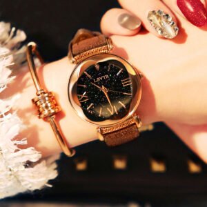 Soft Leather Straps Flower Wrist Watch