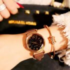 Soft Leather Straps Flower Circular Dial Wrist Watch 3