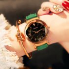 Soft Leather Straps Flower Circular Dial Wrist Watch 6