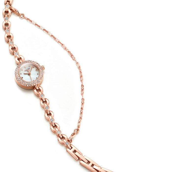 Zircon Bracelate Quartz Wristwatch 4