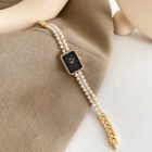 Pearl Chain Square Retro Watch 2