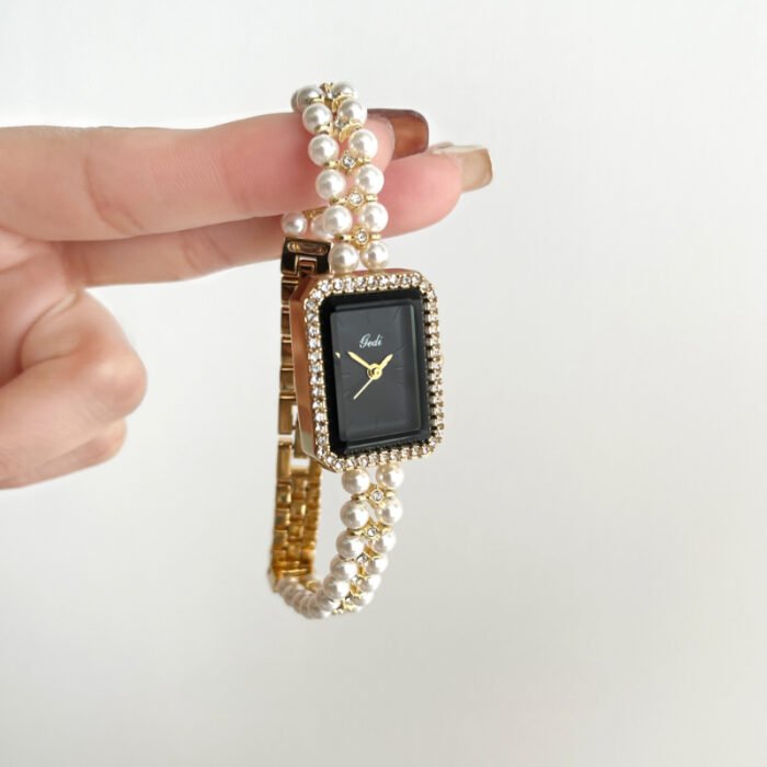 Pearl Chain Square Retro Watch 3
