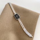 Pearl Chain Square Retro Watch 4