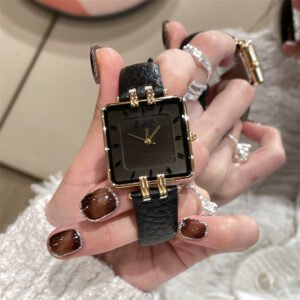 Large Square Quartz Wristwatch