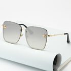 Oversize Rimless Square Bee Sunglasses 2