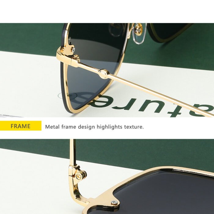 Oversize Rimless Square Bee Sunglasses 6