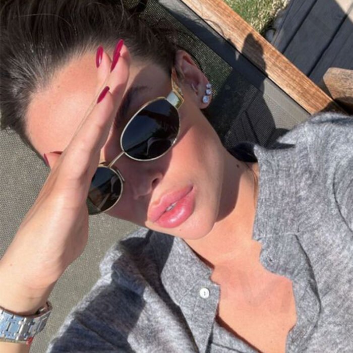 Oval Metal Rim And Sides Sunglasses 4