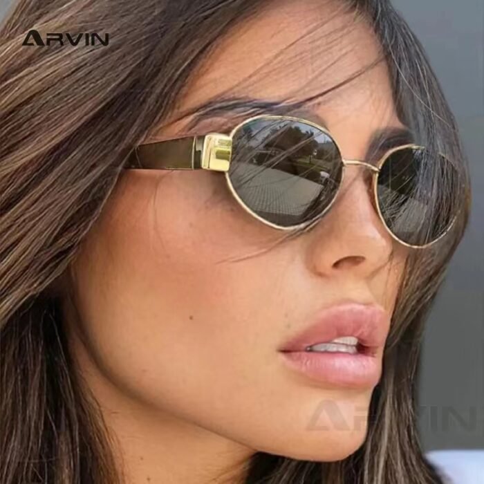 Oval Metal Rim And Sides Sunglasses 6
