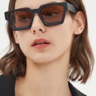 Thick Rectangular Retro Tinted UV400 Sunglasses 2