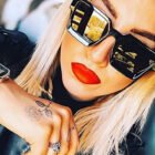 Thick Rectangular Retro Tinted UV400 Sunglasses 3