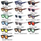 Thick Rectangular Retro Tinted UV400 Sunglasses 5