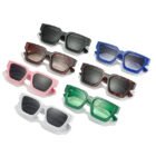Thick Rectangular Retro Tinted UV400 Sunglasses 6