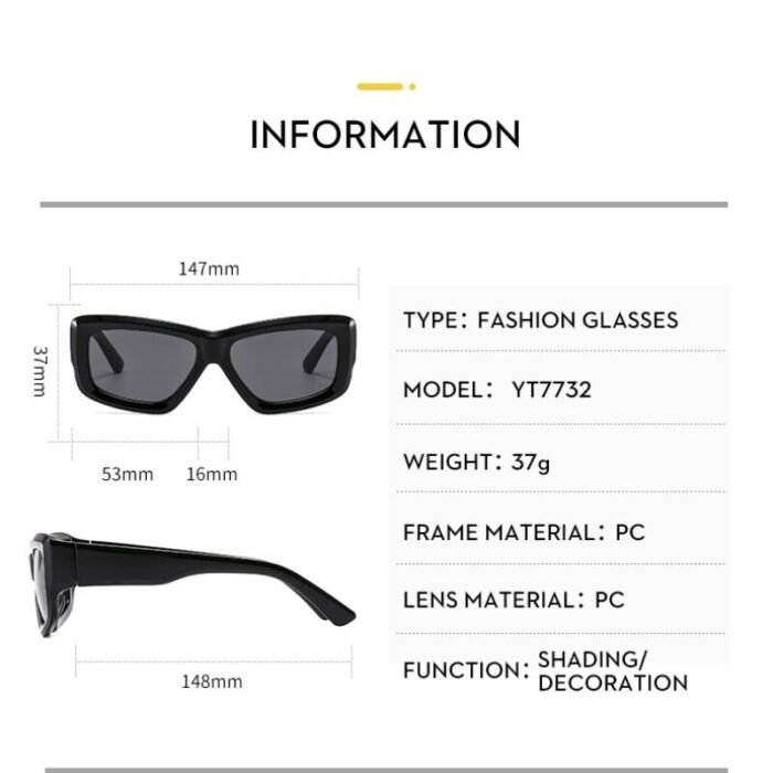 Wrap Around Tined Thick SunGlasses 5