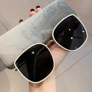 White concave shape sunglasses