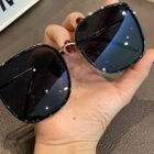 white concave shape sunglasses – black 6