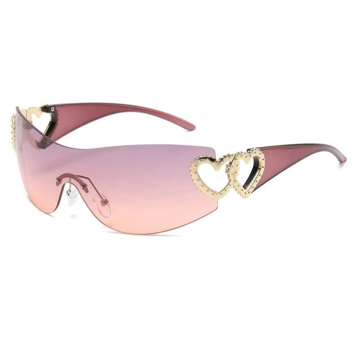 Heart Shaped Gradient Sunglasses 3