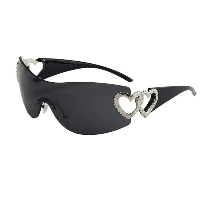 Heart Shaped Gradient Sunglasses – Black 7