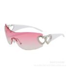 Heart Shaped Gradient Sunglasses – White Red 8