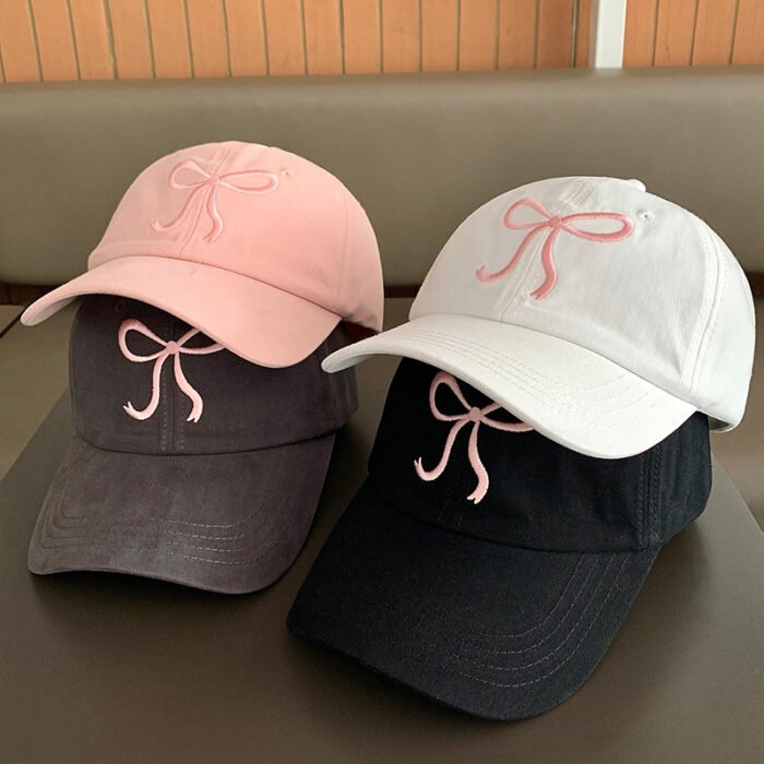 Bow Embroidered Baseball Cap 3
