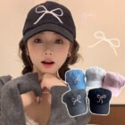Bow Embroidered Baseball Cap 4