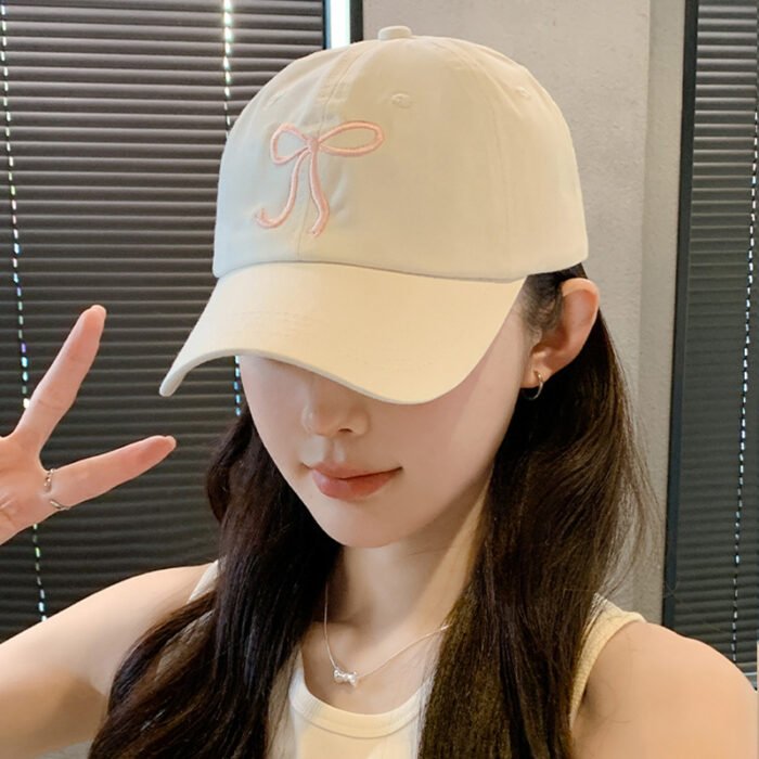 Bow Embroidered Baseball Cap 6