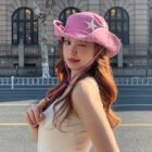Cute Star Pink Bucket Cowboy Hat 1
