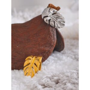 Stainless Steel Leaf Water Resistant Ring