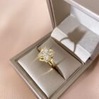 Classic Plant Cubic Zirconia Rotatable Ring 3