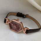 Purple Gem Polygon Waterproof Leather Minimalist Watch – HMA340 7