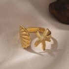Seahorse Stainless Steel Ring – JZ2431GO 4