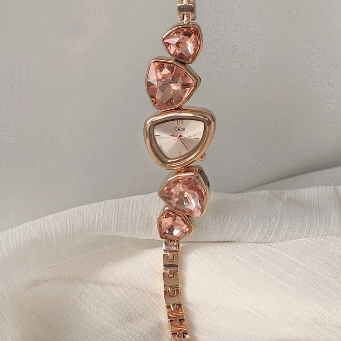 Gem irregular shape dial quartz watch 2