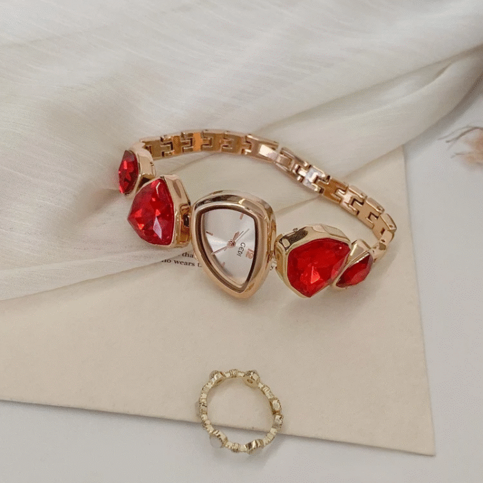 Gem irregular shape dial quartz watch 5