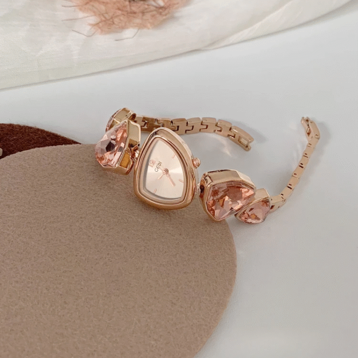 Gem irregular shape dial quartz watch 6