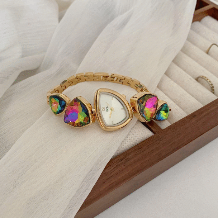 Gem irregular shape dial quartz watch – color 9