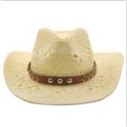 Vintage Summer Beach Bohemian Straw Hat Shell Women Men Western Cowboy Hats Wooden Beads Hollow Out Sun Hat Holiday Cap – beige 2 9