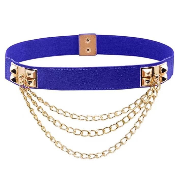 Gold Chain Metal Studs Belt – 2 4