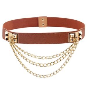 Gold Chain Metal Studs Belt