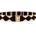 Geometric Elastic Fabric Metal Female Belt 1