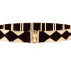 Geometric Elastic Fabric Metal Female Belt – Golden 7