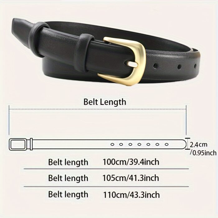 Classic Gold Buckle Adjustable Belt 2