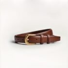 Classic Gold Buckle Adjustable Belt – Brown 5