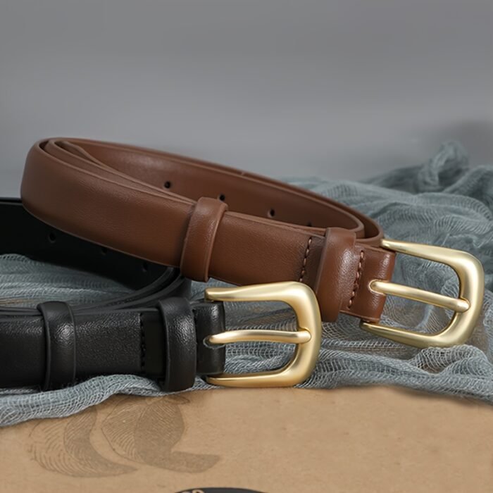Classic Gold Buckle Adjustable Belt 6