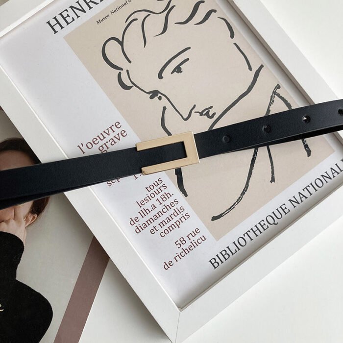 Thine Rectangle Adjustable Belt – golden 8