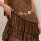 Bohemian Silver Metal Chain Belt – golden 2