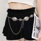 Bohemian Silver Metal Chain Belt 5